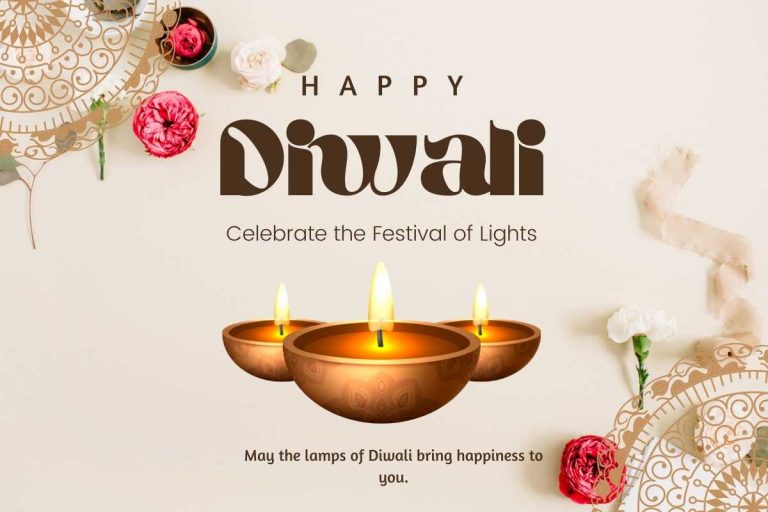 May the lamps of Diwali bring happiness to you - Diwali wish message